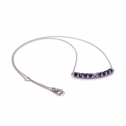 RIVIERE ORO 18KL ZAFIRO Y DIAMANTES 0,07