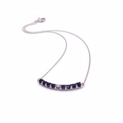 RIVIERE ORO 18KL ZAFIRO Y DIAMANTES 0,07
