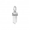 Stone amulet sterling silver pendant wit