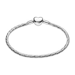 PULSERA CADENA SERPIENTE CIERRE CORAZÓN