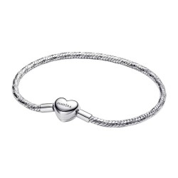 PULSERA CADENA SERPIENTE CIERRE CORAZÓN
