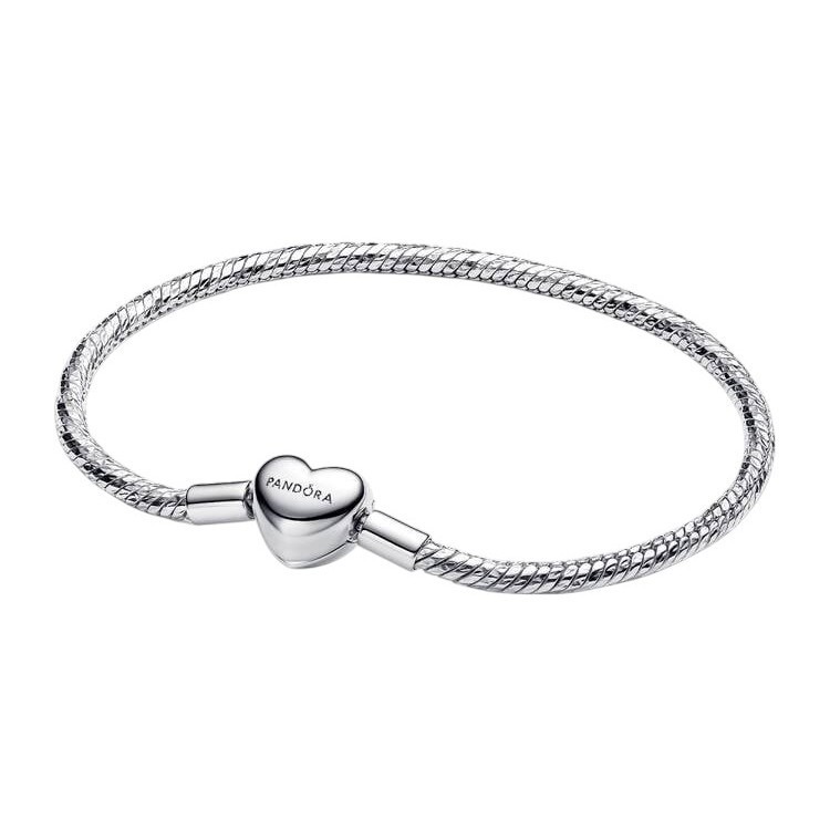 PULSERA CADENA SERPIENTE CIERRE CORAZÓN