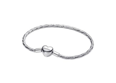 PULSERA CADENA SERPIENTE CIERRE CORAZÓN
