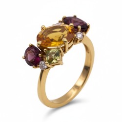 ANILLO ORO CITRINO