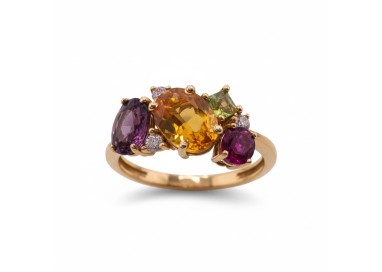 ANILLO ORO CITRINO