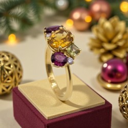 ANILLO ORO CITRINO