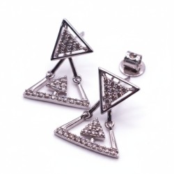 PENDIENTES ORO BLANCO Y DIAMANTES 0,52CT