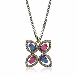 COLGANTE DE PLATA Y ORO LAMINADO