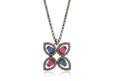 COLGANTE DE PLATA Y ORO LAMINADO