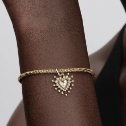 CHARM COLGANTE DOBLE CORAZÓN RADIANTE