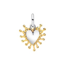CHARM COLGANTE DOBLE CORAZÓN RADIANTE