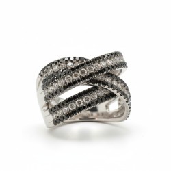 ANILLO DE BRILLANTES BLACK & WHITE