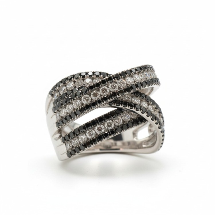 ANILLO DE BRILLANTES BLACK & WHITE