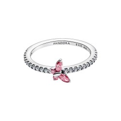 ANILLO DE MARIPOSA ROSA BRILLANTE