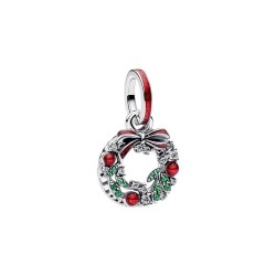 CHARM COLGANTE DOBLE CORONA NAVIDEÑA