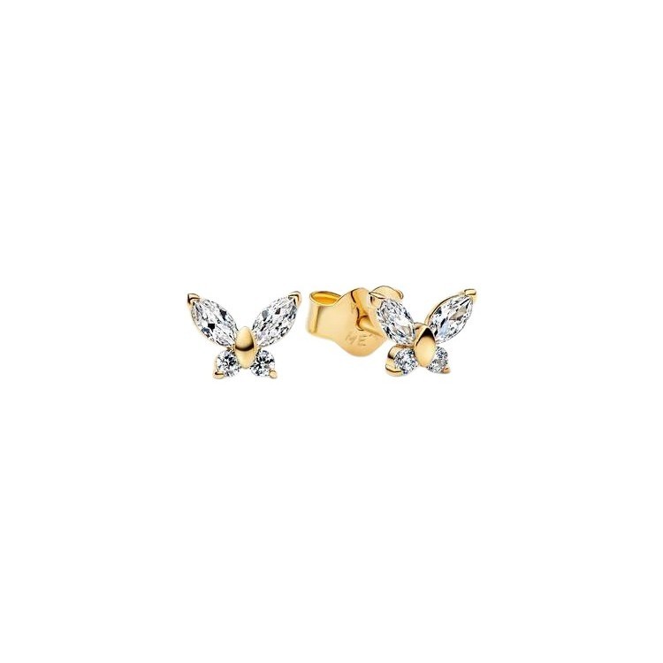 PENDIENTES DE BOTÓN MARIPOSA
