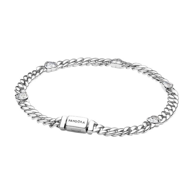 PULSERA DE CADENA CUBANA CORAZÓN