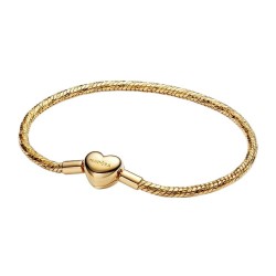 PULSERA CADENA SERPIENTE CIERRE CORAZÓN