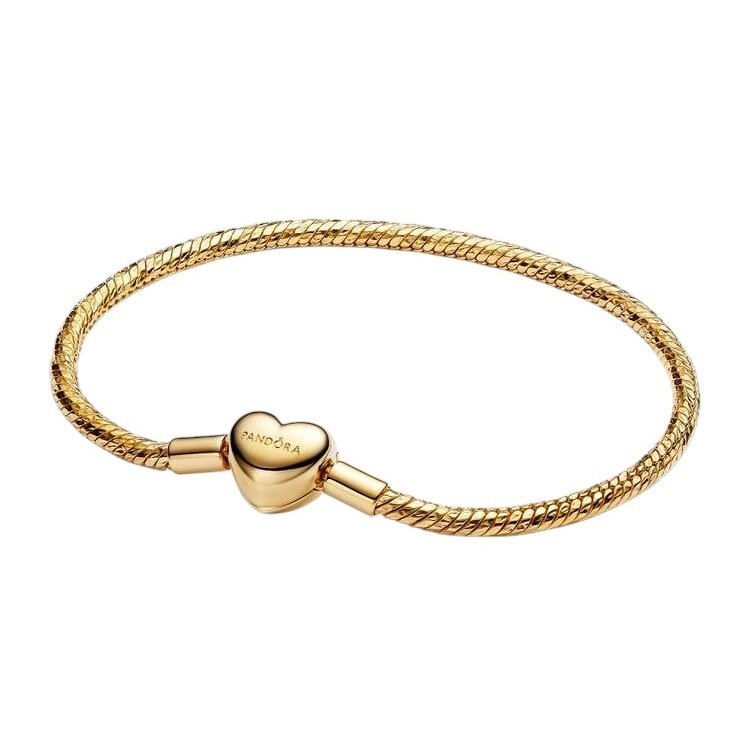 PULSERA CADENA SERPIENTE CIERRE CORAZÓN