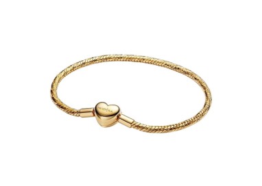 PULSERA CADENA SERPIENTE CIERRE CORAZÓN