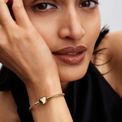 PULSERA CADENA SERPIENTE CIERRE CORAZÓN