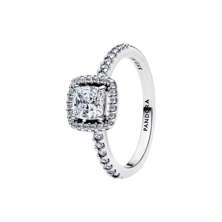 ANILLO HALO CUADRADO BRILLANTE