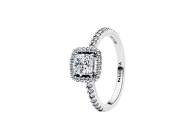 ANILLO HALO CUADRADO BRILLANTE