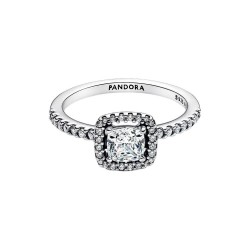 ANILLO HALO CUADRADO BRILLANTE