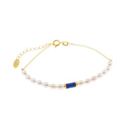 PULSERA PLATA CHAPADO DORADO