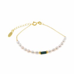PULSERA PLATA CHAPADO DORADO