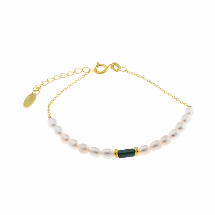 PULSERA PLATA CHAPADO DORADO