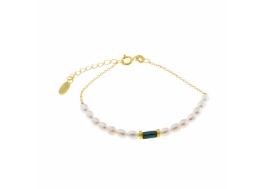 PULSERA PLATA CHAPADO DORADO