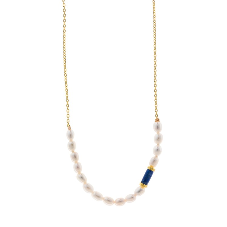 COLLAR PLATA CHAPADO DORADO