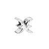 Pisces sterling silver charm with clear