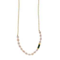 COLLAR PLATA CHAPADO DORADO