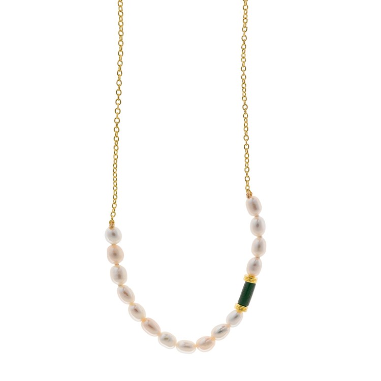 COLLAR PLATA CHAPADO DORADO