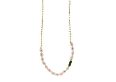 COLLAR PLATA CHAPADO DORADO