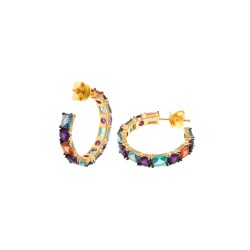 PENDIENTES PLATA CHAPADO DORADO
