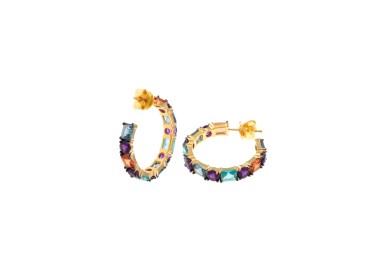 PENDIENTES PLATA CHAPADO DORADO