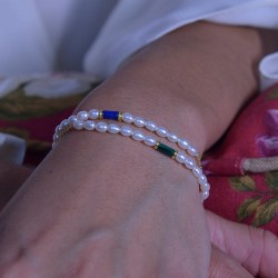 PULSERA PLATA CHAPADO DORADO