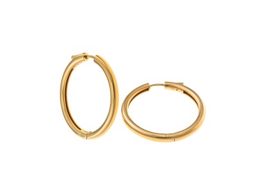 PENDIENTES PLATA CHAPADO DORADO ARO TUBO
