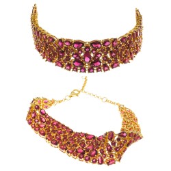PULSERA CAÑA AG CHAPADO DORADO CASCADA