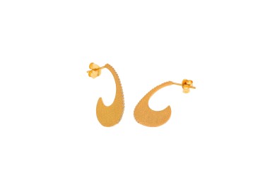 PENDIENTES PLATA CHAPADO DORADO MATE