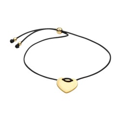 PULSERA CORDÓN CORAZÓN CIERRE DESLIZANTE