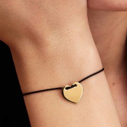 PULSERA CORDÓN CORAZÓN CIERRE DESLIZANTE