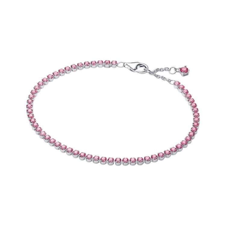 PULSERA DE TENIS FINA ROSA