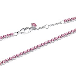 PULSERA DE TENIS FINA ROSA