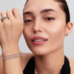PULSERA DE TENIS FINA ROSA