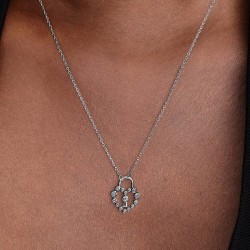 COLLAR CANDADO CORAZÓN BRILLANTE