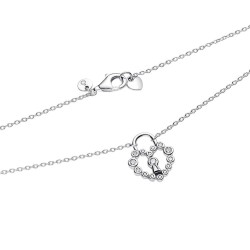 COLLAR CANDADO CORAZÓN BRILLANTE